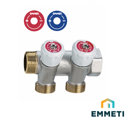 Emmeti Manifold 3/4 Multiplex C/Registro 2 Saidas