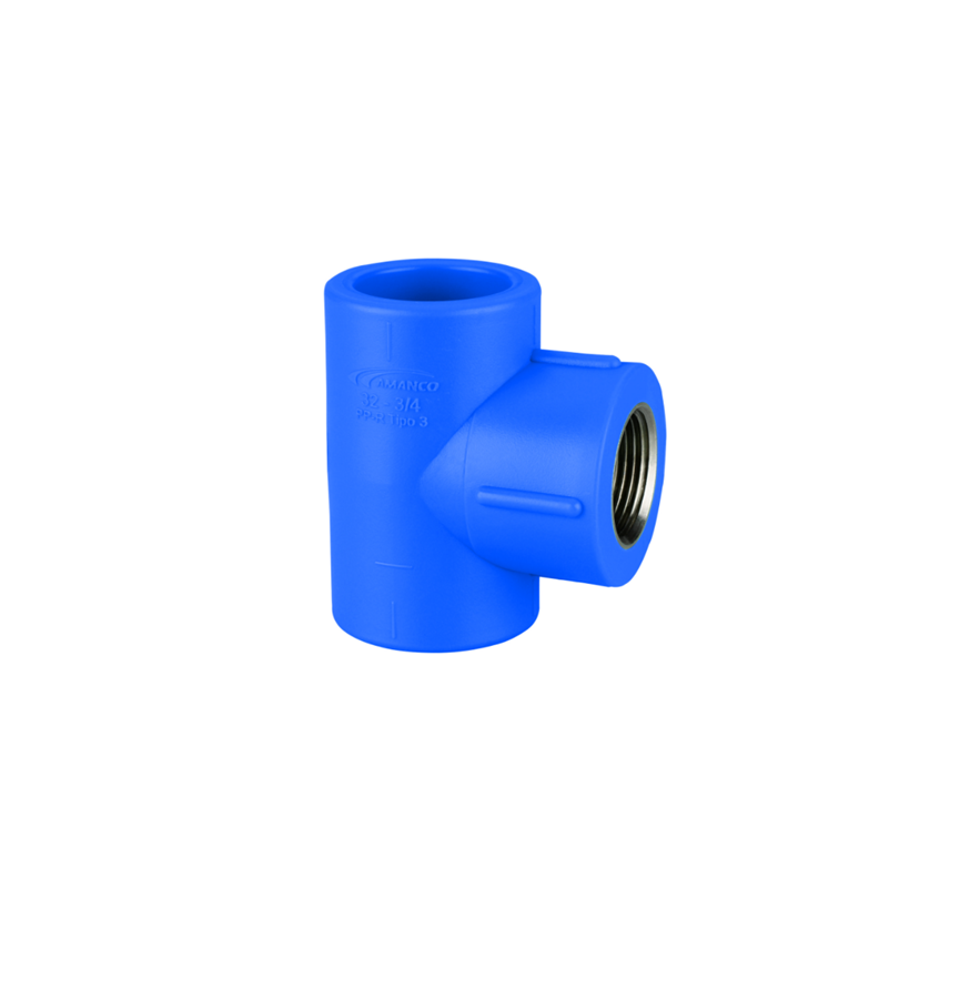 Amanco Industrial Te Femea PPR Azul - 25x3/4"