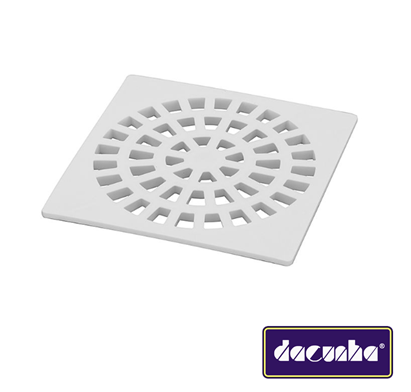 Dacunha Grelha Plastica Branca Fixa Quadrada Dn 100
