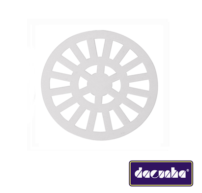 Dacunha Grelha Plastica Branca Fixa Redonda Dn 100